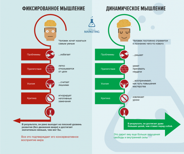 фиксированное и динамическое мышление